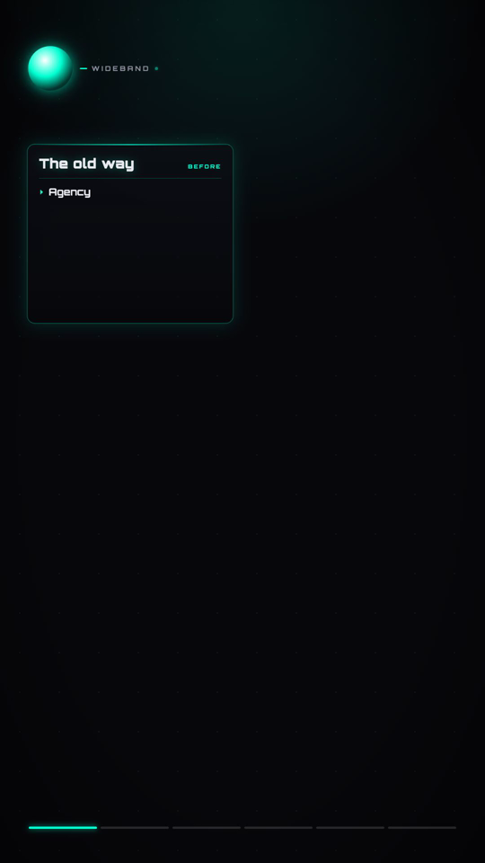 What an agency hands you